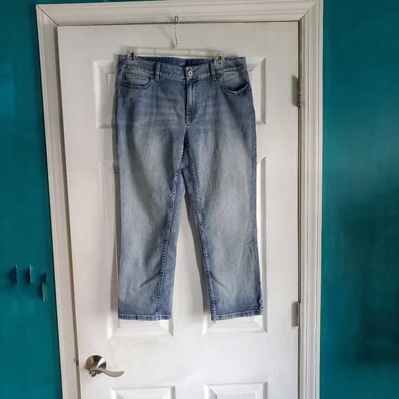 J Jill Authentic Fit Cropped Jeans Size 8 Stretchy EUC - Picture 2 of 8